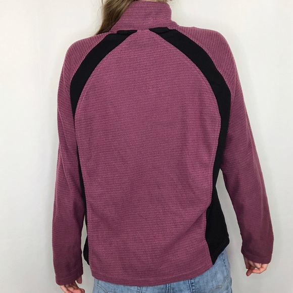L.L Bean Sweater Long Sleeve Athletic Waffle Knit Outdoor Top Collared Camping - Picture 7 of 11
